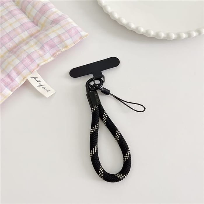 Phone Strap with Lanyard Pad - 37 - With - Black / One Size