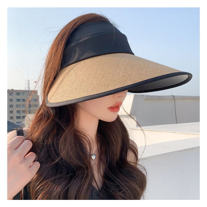 Piped Open Top Sun Hat