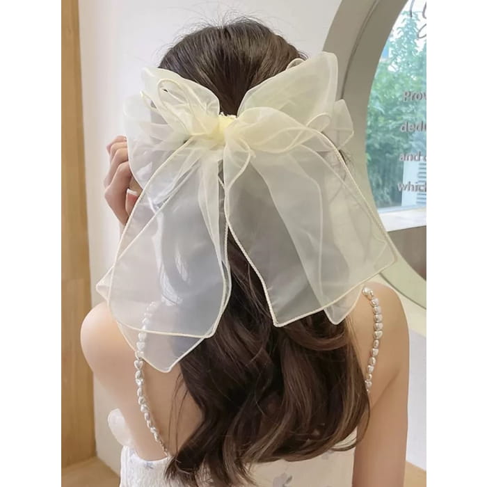 Plain Bow Mesh Headband