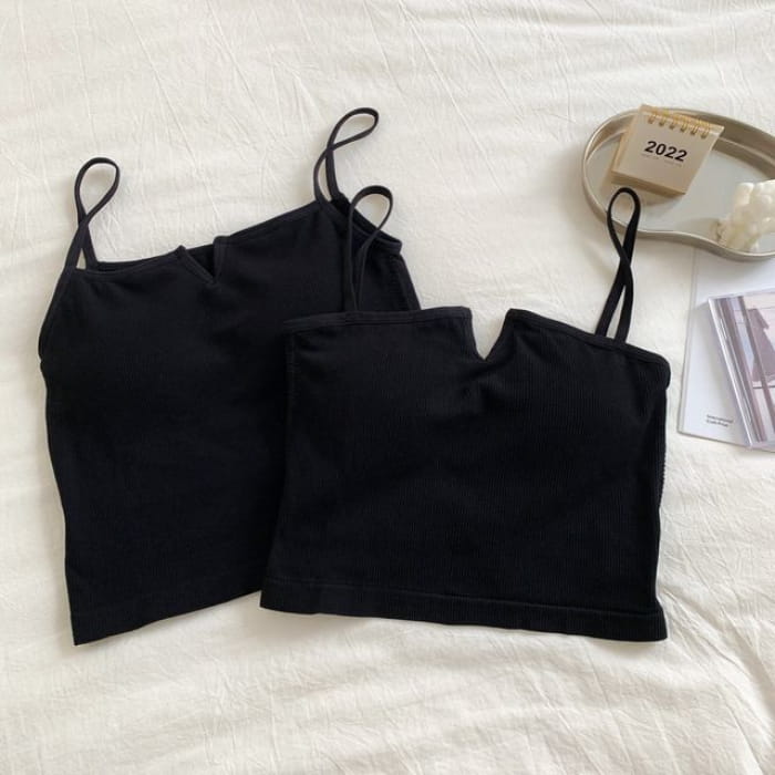 Plain Bra Top (Various Designs) - Short Edition - Black