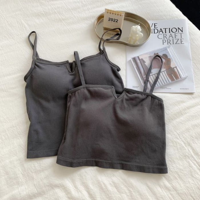 Plain Bra Top (Various Designs) - Short Edition - Dark Gray
