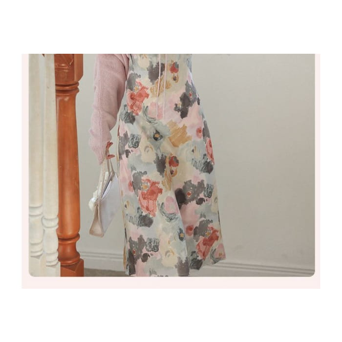 Plain Cardigan / Spaghetti Strap V