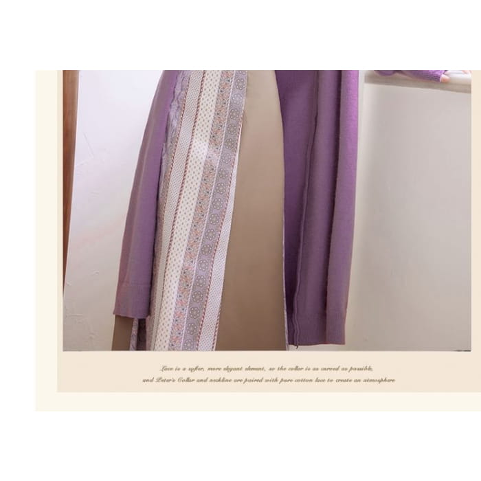 Plain Crop Cami Top / Long Cardigan / High Waist Striped