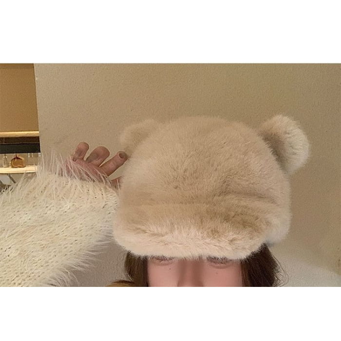 Plain Ear Fluffy Cap