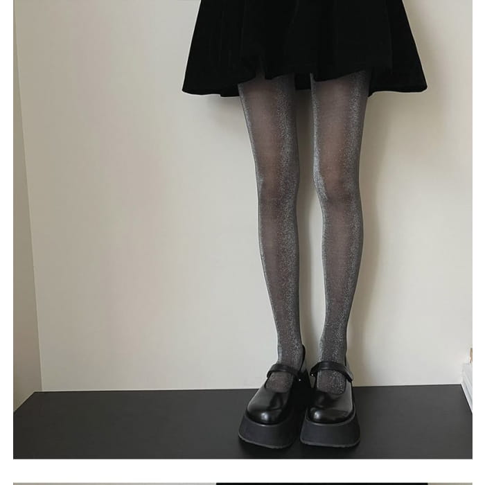 Plain Glitter Tights