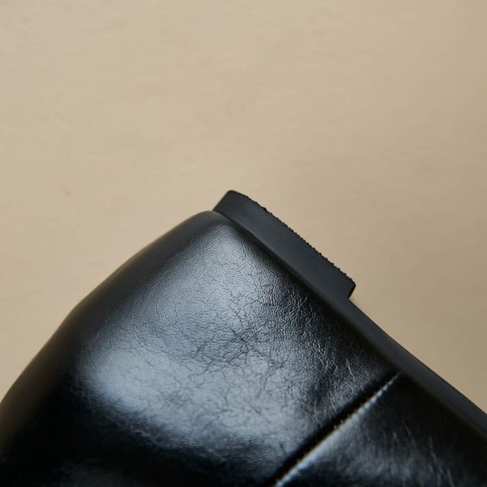 Plain Hidden Wedge Heel Tall Boots