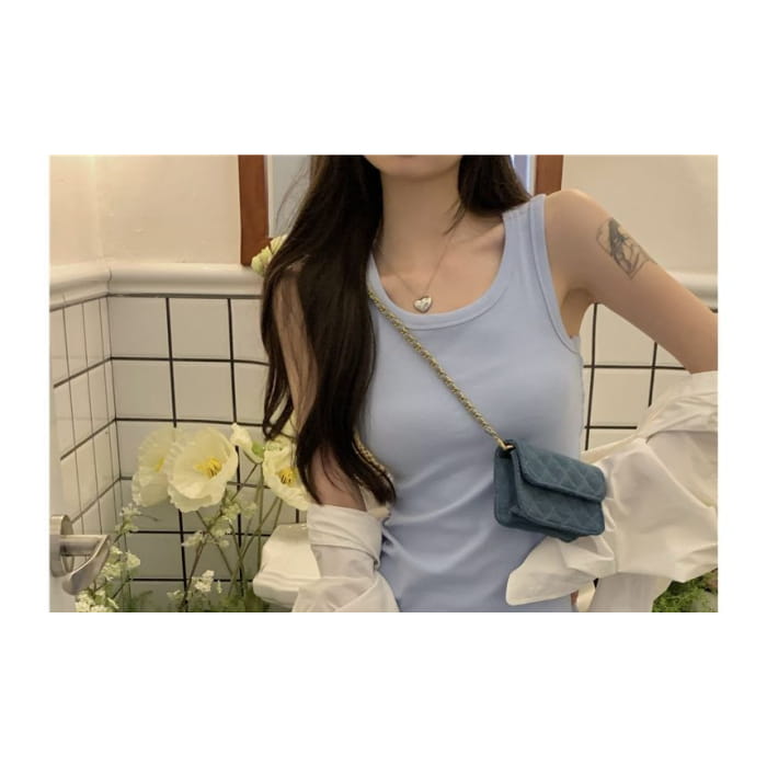 Plain Midi Bodycon Tank Dress