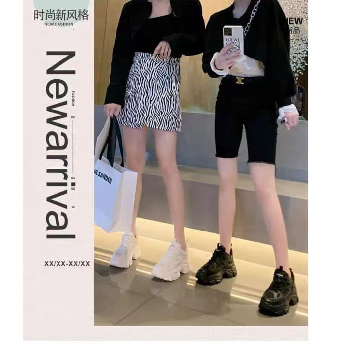 Platform Plain Mesh Panel Lace