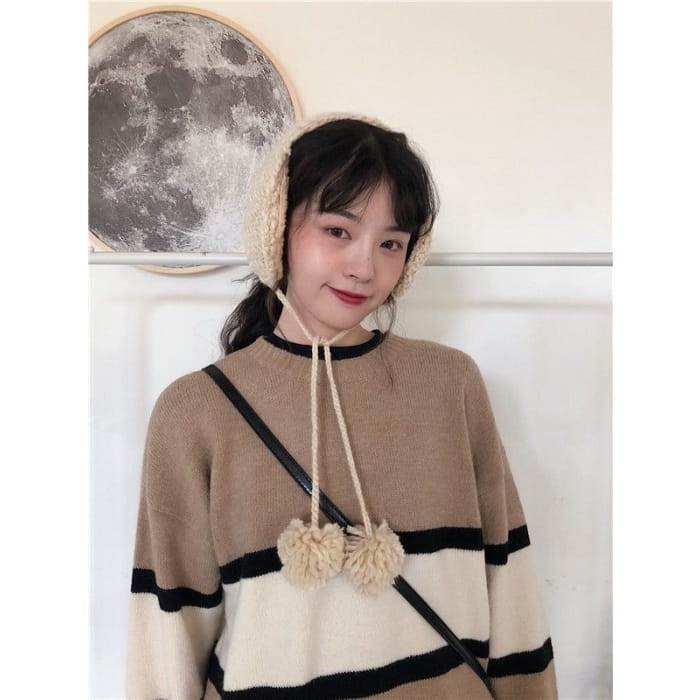 Pom Knit Earmuffs