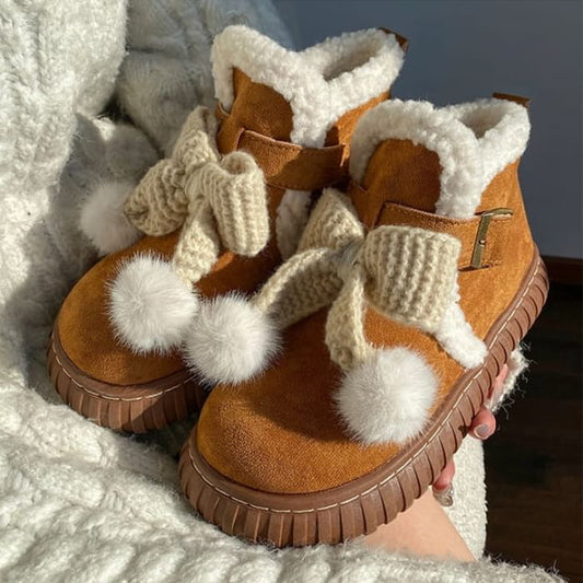 Pom Short Snow Boots