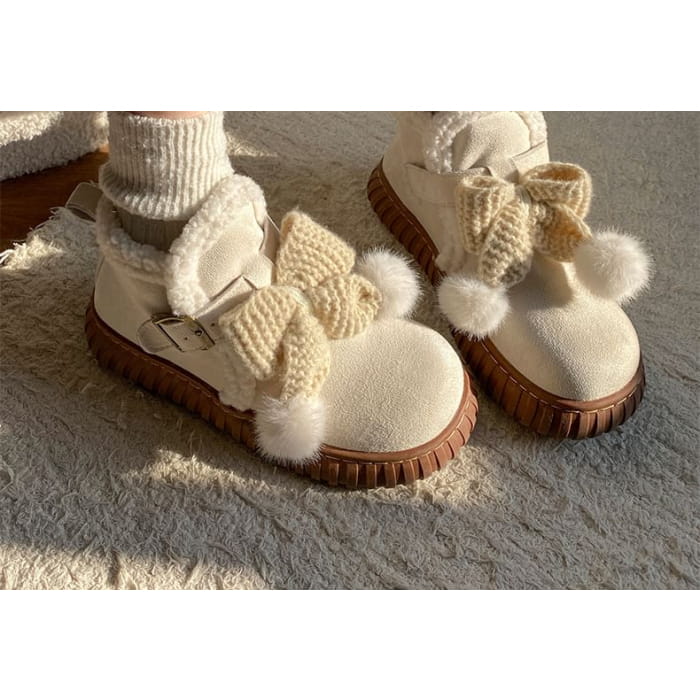 Pom Short Snow Boots