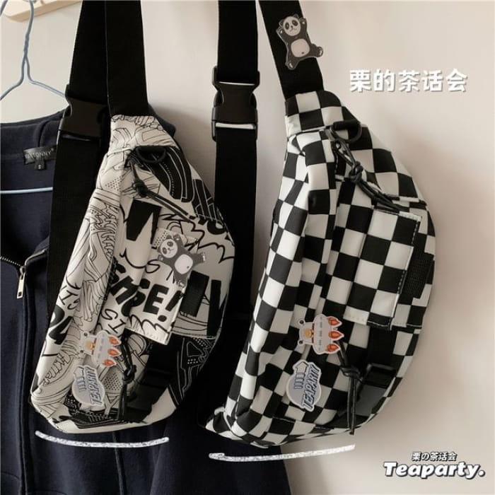 Printed Sling Bag / Charm / Set