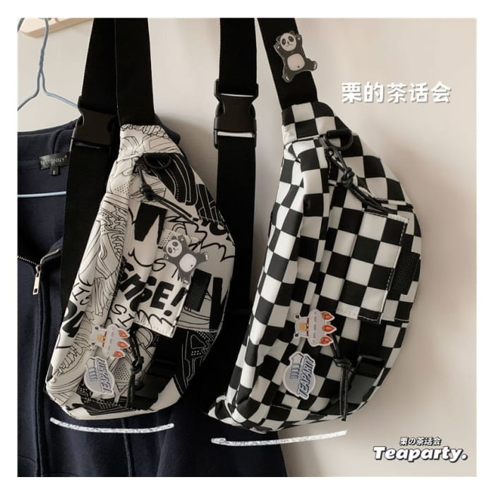 Printed Sling Bag / Charm / Set