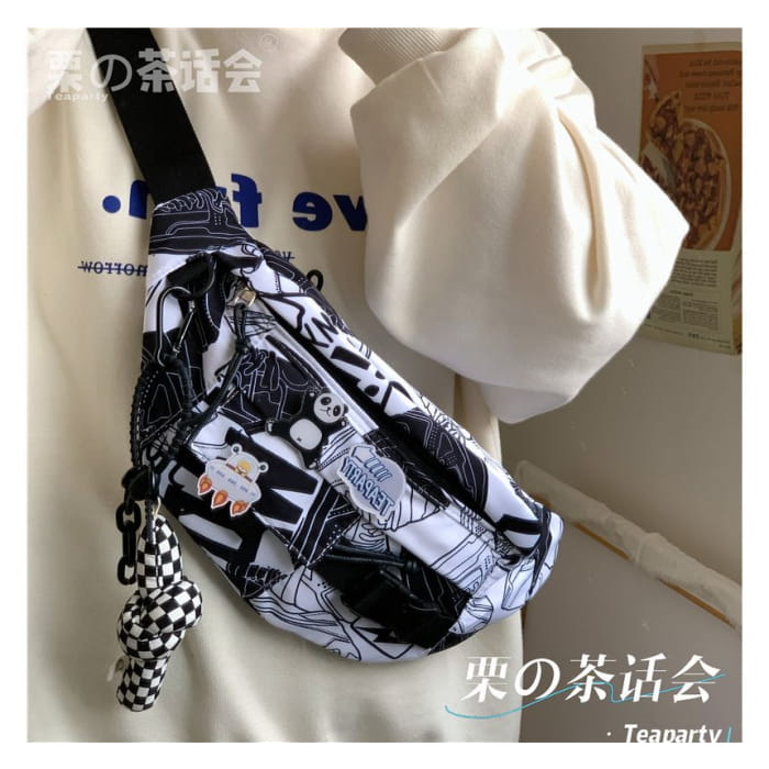 Printed Sling Bag / Charm / Set