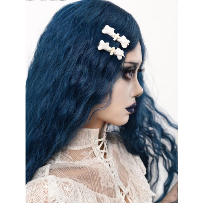 Punk White Halloween Cross Bone-shaped Hairclip - Free Size