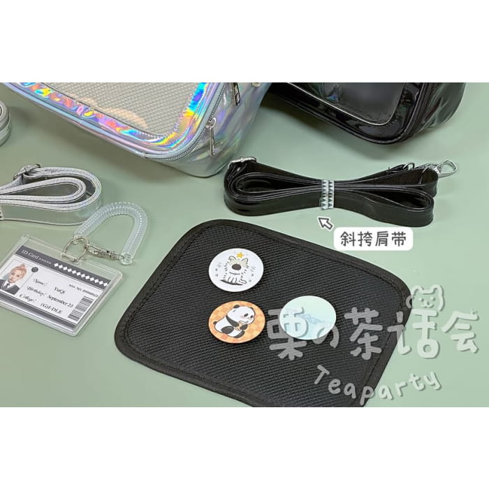 PVC Panel Crossbody Bag / Charm / Set