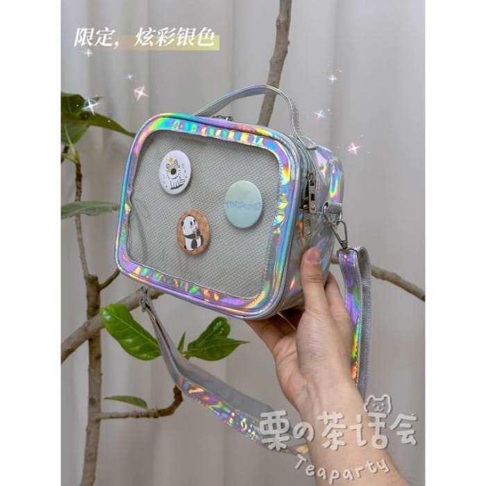 PVC Panel Crossbody Bag / Charm / Set - Without - Hologram