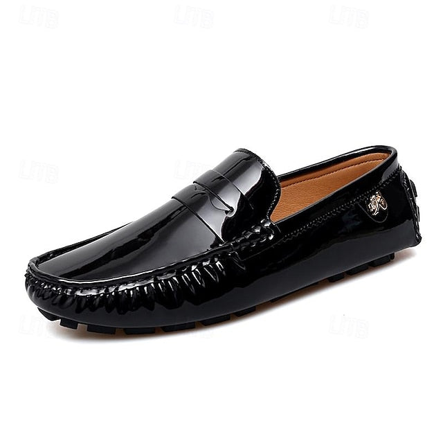 Penny Slip-Ons Loafers Driving Men's Leather PU