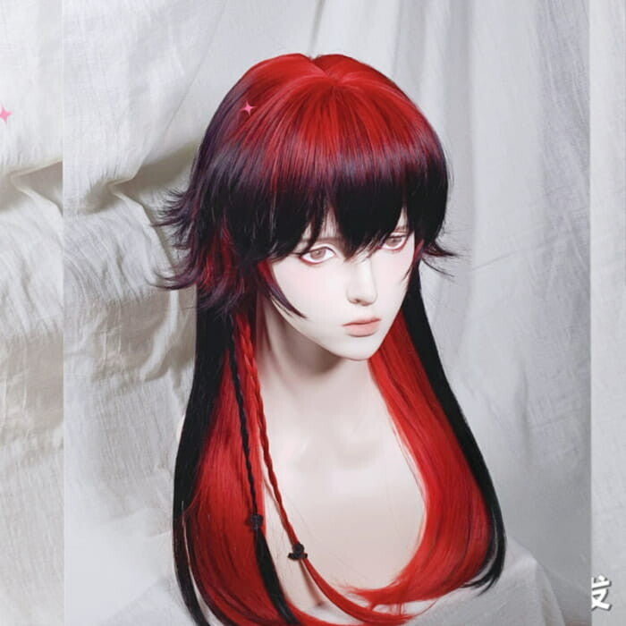 Red Moon Black Wig ON1279