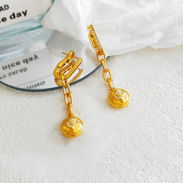 Rhinestone Chain Drop Earring