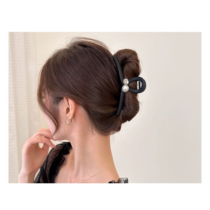 Rhinestone Faux Pearl Hair Claw