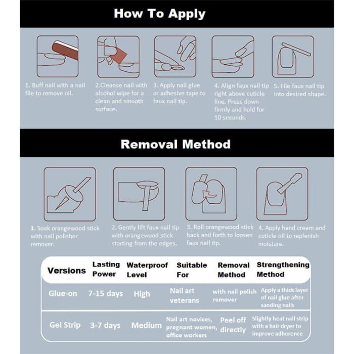 Rhinestone Press On Nail
