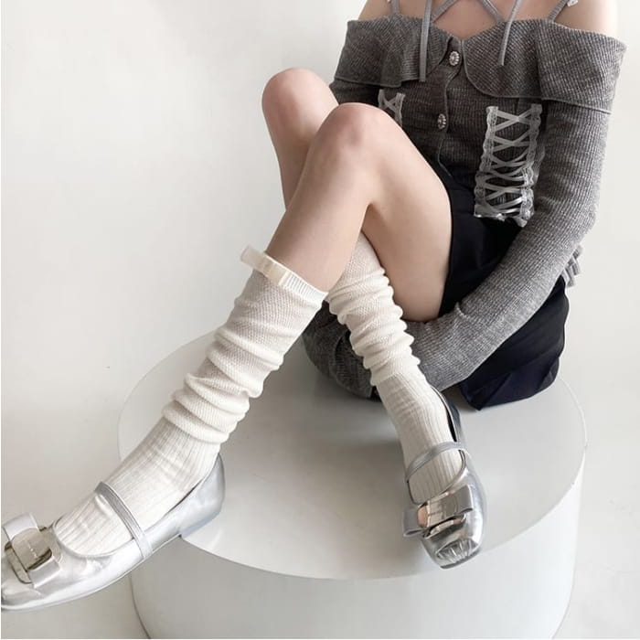 Ribbon Accent Socks / Set