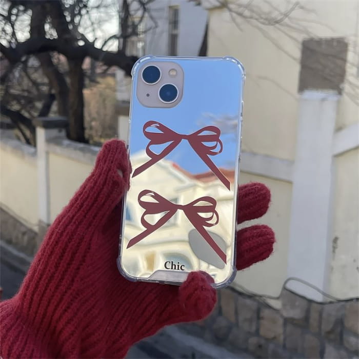 Ribbon Mirrored Phone Case - iPhone 15 Pro Max / Plus / 14