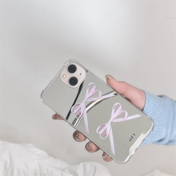Ribbon Mirrored Phone Case - iPhone 15 Pro Max / Plus / 14