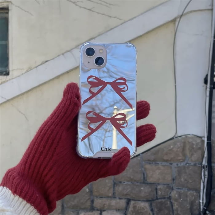 Ribbon Mirrored Phone Case - iPhone 15 Pro Max / Plus / 14