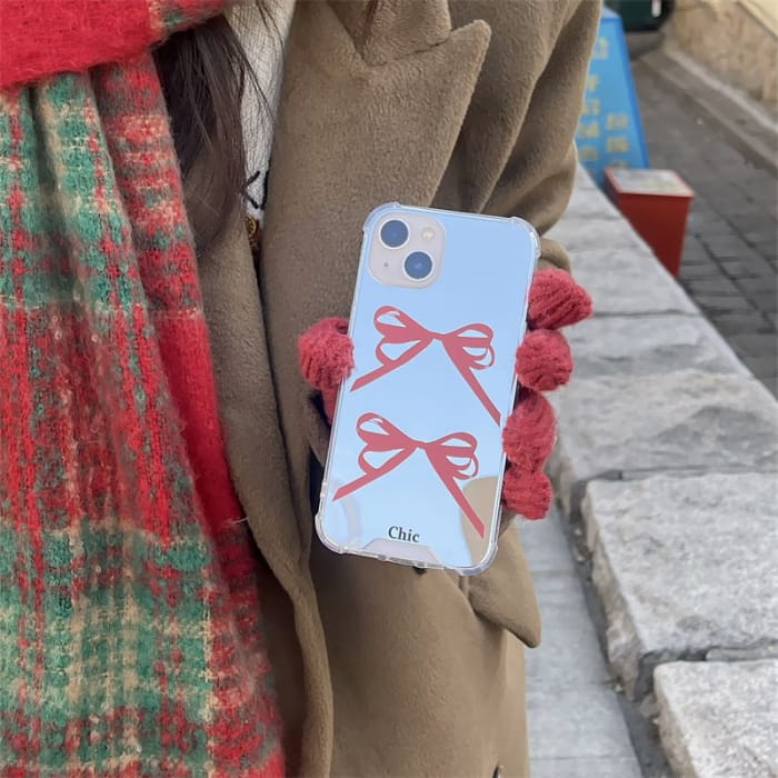 Ribbon Mirrored Phone Case - iPhone 15 Pro Max / Plus / 14