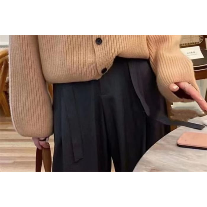 Round-Neck Loose Cardigan