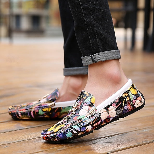 Fleece Slip-Ons Men's Boots lined Winter PU Loafers