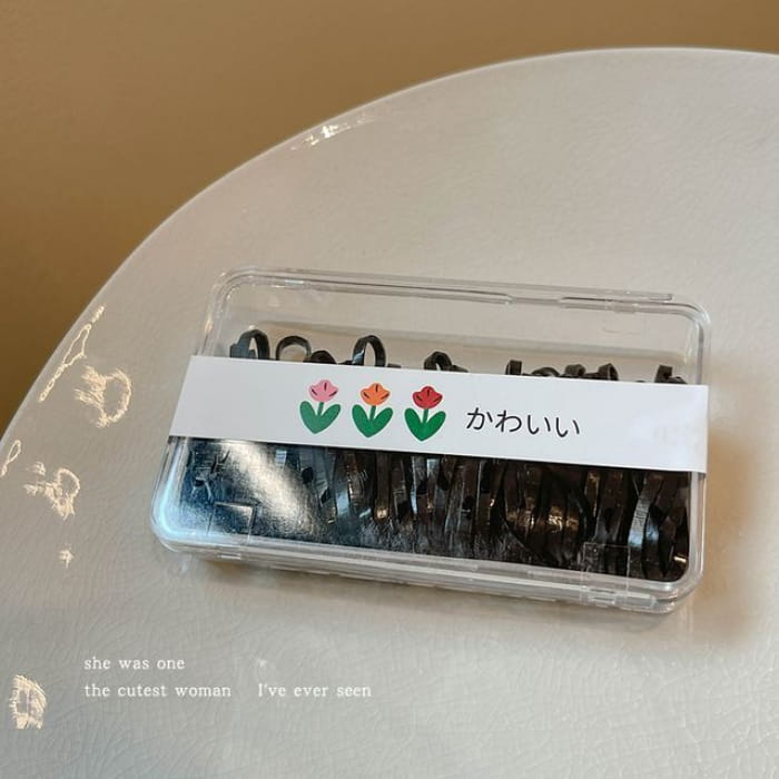 Set of 100: Disposable Hair Tie - 100 - Black / One Size