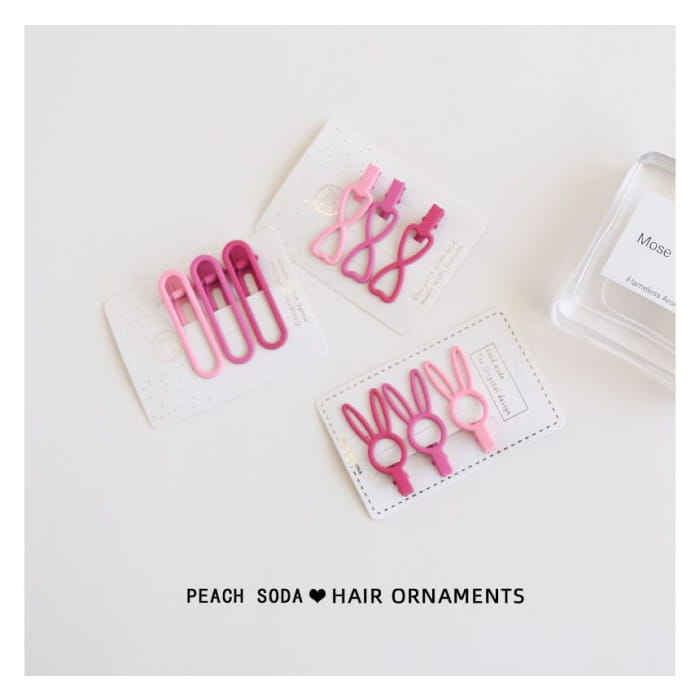 Set of 3: Plain Hair Clip