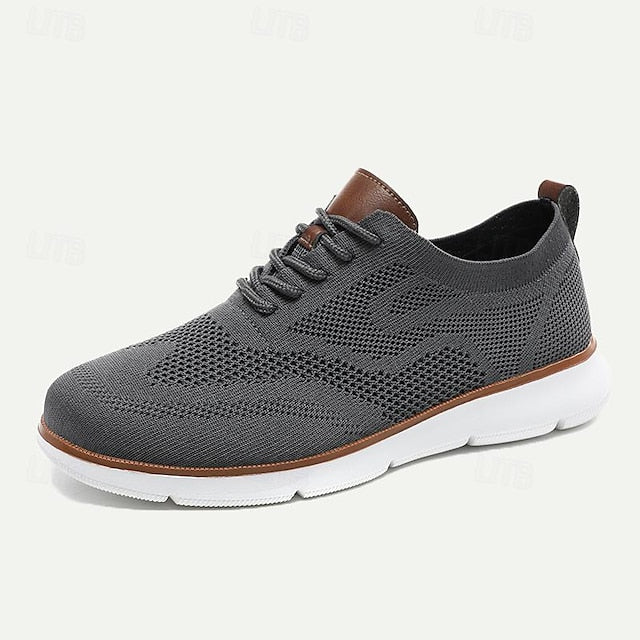 Walking Breathable Lightweight Casual - Knit Sneakers Men's
