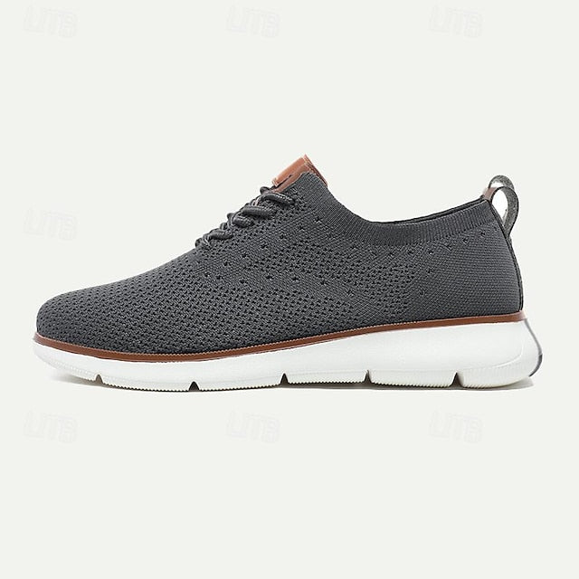 Lightweight Casual Breathable Men's Knit Sneakers -