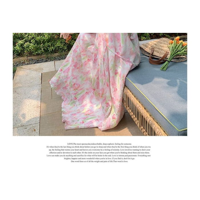 Spaghetti Strap Floral Maxi Sundress