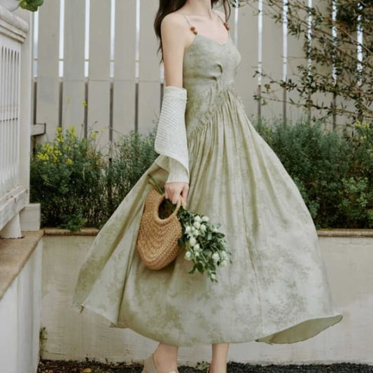 Spaghetti Strap Scoop Neck Floral Maxi