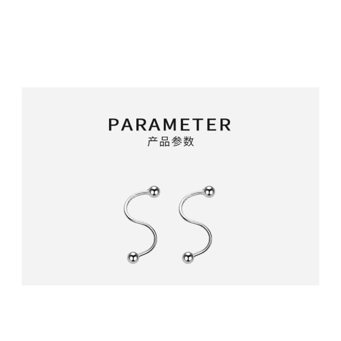 Spiral Sterling Silver Earring