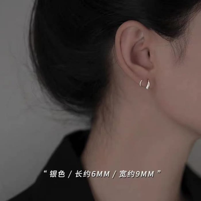 Spiral Sterling Silver Huggie Earring - 1 Pair - One Size