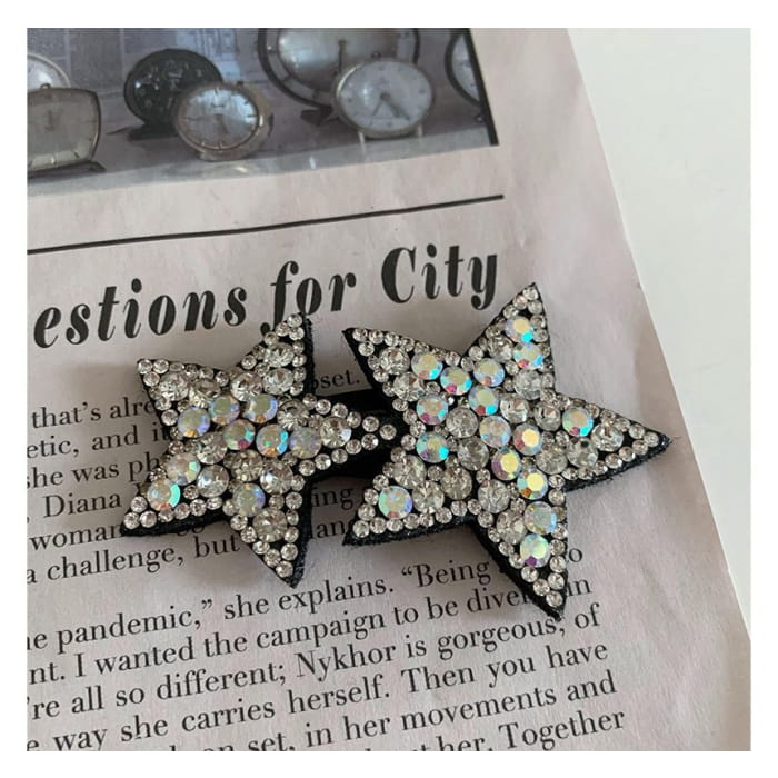 Star Rhinestone Alloy Hair Clip