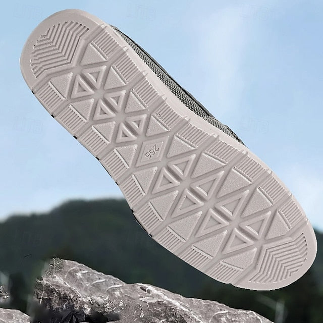 Fleece Slip-Ons Men's Boots lined Winter PU Loafers