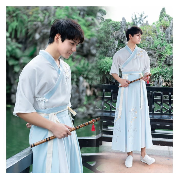 Traditional Chinese Couple Matching Costume Set: Short