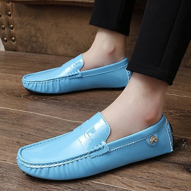 Penny Slip-Ons Loafers Driving Men's Leather PU