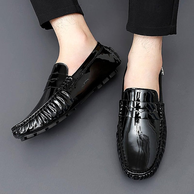 Penny Slip-Ons Loafers Driving Men's Leather PU