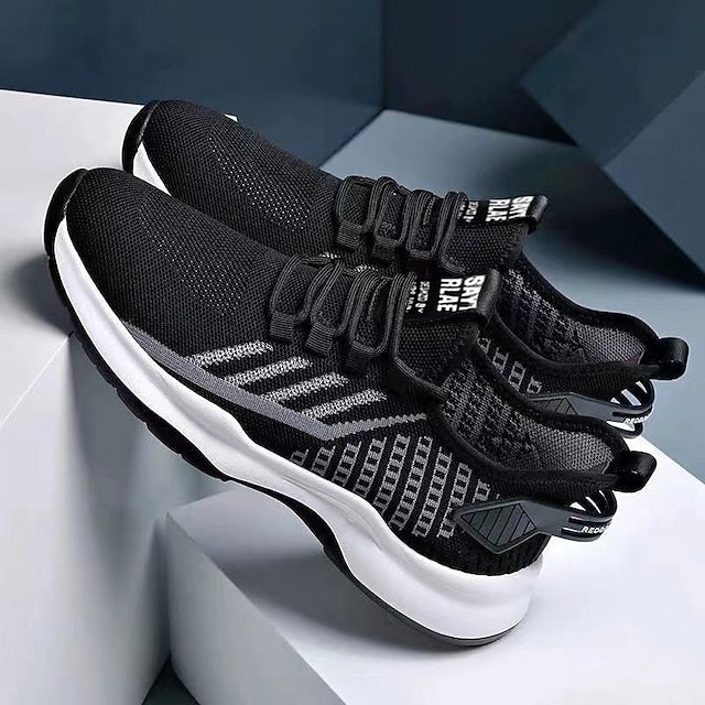 Look Sneakers Sporty Shoes Flyknit Men's Casual