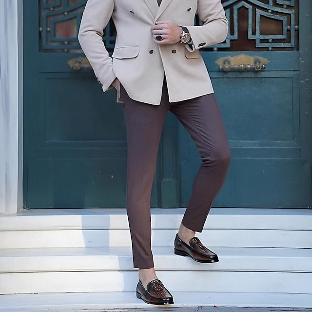 Fleece Slip-Ons Men's Boots lined Winter PU Loafers