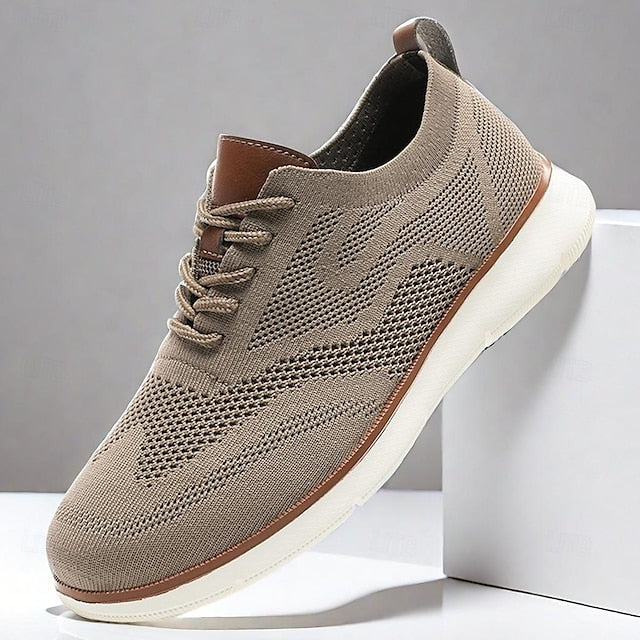 Walking Breathable Lightweight Casual - Knit Sneakers Men's