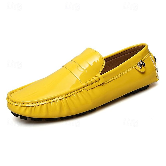 Penny Slip-Ons Loafers Driving Men's Leather PU